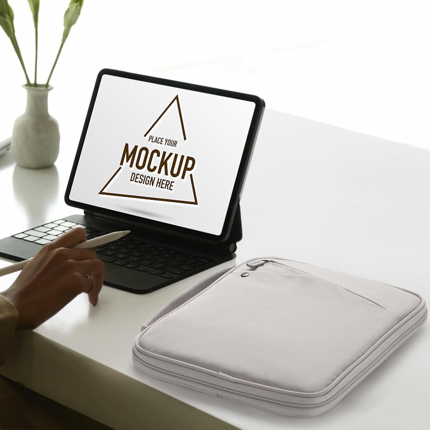 MoKo 9-11 Inch Tablet Sleeve Carrying Case with Handle, Padded Protective Travel Bag for New 11-inch iPad Air 4 2026/Pro M5/ A16, iPad 10th/Air 5/4th 10.9, i-Pad 9/8th 10.2,Tab S9/S8 11, Black