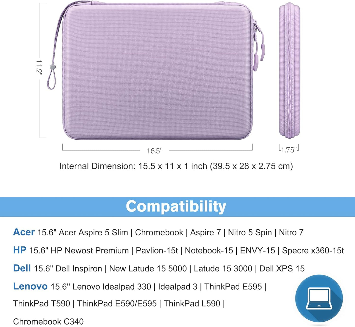 FINPAC Hard Laptop Sleeve Case for MacBook Neo A18 Pro,13 inch MacBook Air 2026 M5/M4/M3/M2/M1,14 inch MacBook Pro 2026 M5/M4/M3/M2 Pro/Max,Waterproof Case for Dell,Surface Laptop,HP,Acer,Black | Hard