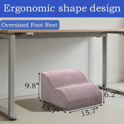 Foot Rest for Under Desk at Work.Multifunctional 3-Tier Foot Stool,with Washable Footrest.for Under Desk,Office Chair Gaming Chair & Sofa,Leg Elevation Pillow,Supports Posture-Brown