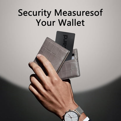 Wallet Tracker (Both iOS and Android) IP68 Bluetooth Smart Finder Card GPS Tracker for Bags Passport Works with Apple Find My (Apple MFi Certified) & Google Find My Device - 5 Year Battery Life