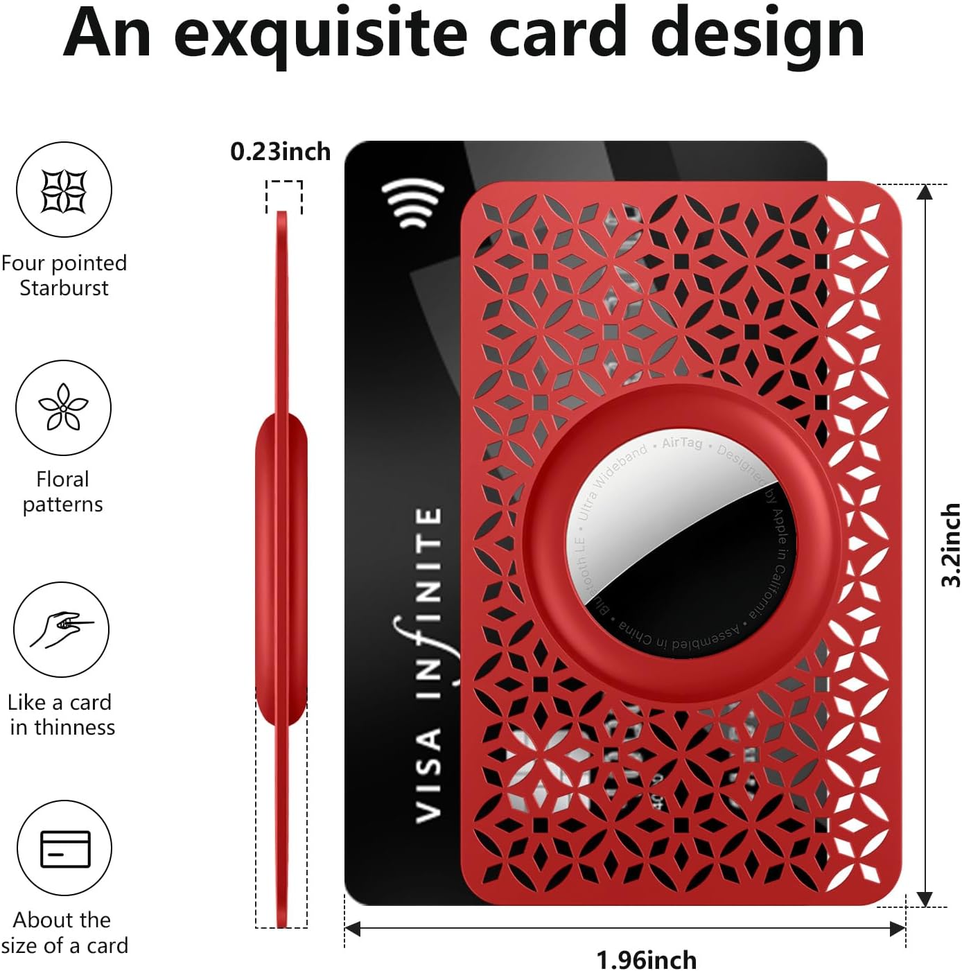 for Airtag Wallet Holder 2 Pack,Ultra Thin Card Holder Compatible with Apple Airtag Case for Purse, Handbag, Backpack Wallet, Clutch Bag