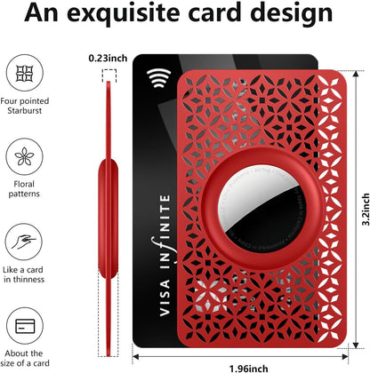for Airtag Wallet Holder 2 Pack,Ultra Thin Card Holder Compatible with Apple Airtag Case for Purse, Handbag, Backpack Wallet, Clutch Bag