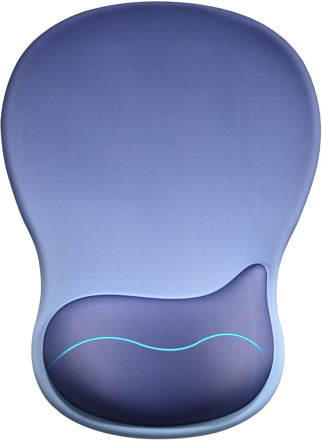EooCoo Ergonomic Mouse Pad with Gel Wrist Rest Support, Middle Concave Design for Natural Wrist Alignment, Non-Slip Base Mousepad for Laptop, Computer, Office Desk Accessories, Carpal Tunnel Syndrome