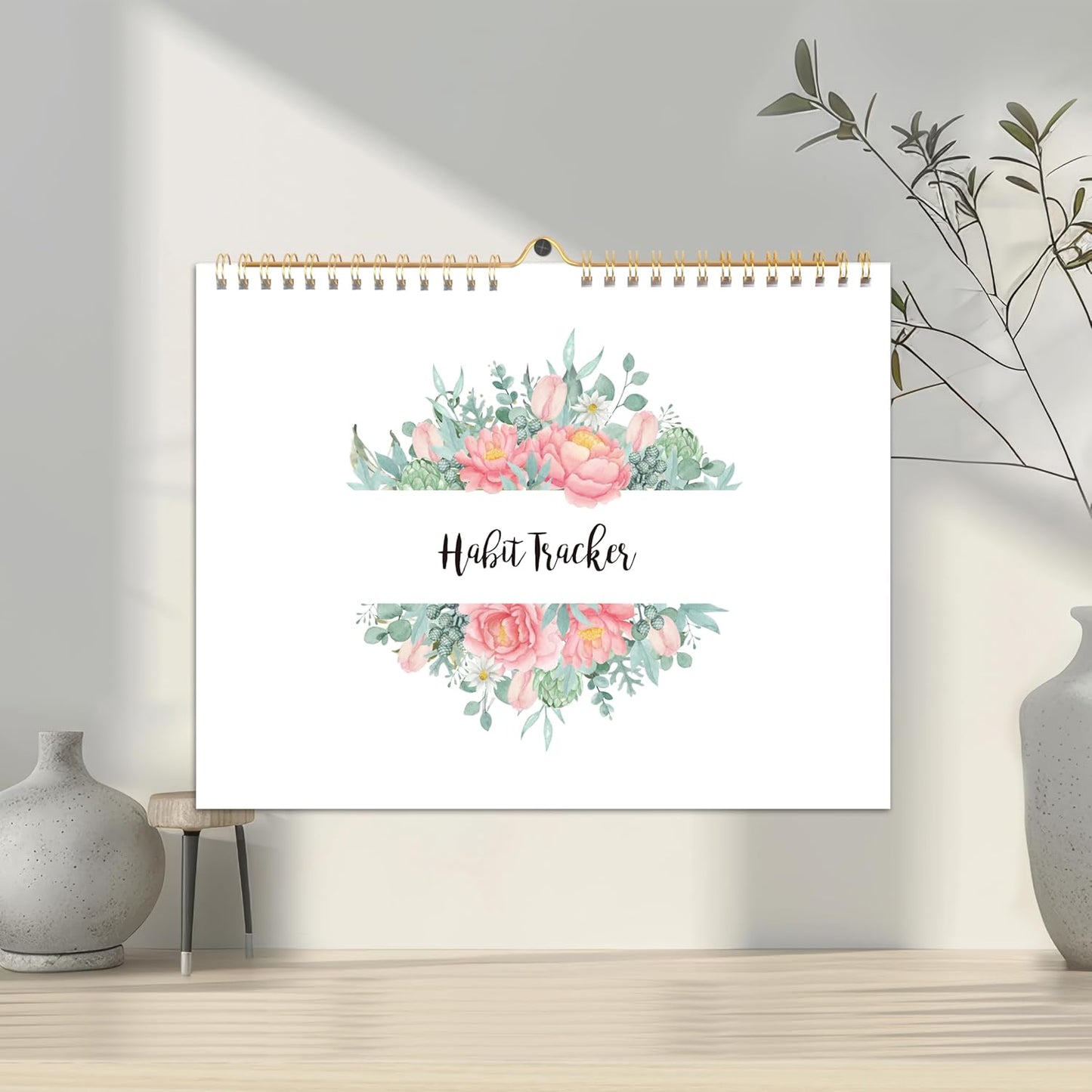 Habit Tracker Calendar- 12 Months Undated Daily, Weekly & Monthly Habit Tracker Journal, Writable Habits Track Calendar for Goal Setting, Boost Productivity, Workout Motivation & Self Care Tool