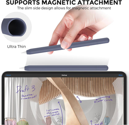 AhaStyle Silicone Case for Apple Pencil (USB-C) 2023 Ultra Thin Proteative Cover Skin Apple Pencil Sleeve Anti-Slip Grip Compatible with Apple Pencil USB C (Lavender)