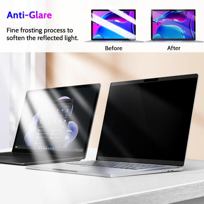 Peslv Magnetic Privacy Screen for Surface Laptop 6/5/4/3/2/1 13.5 Inch, Removable Anti Blue Light Glare Filter, Black Security Private Apy Block Protector