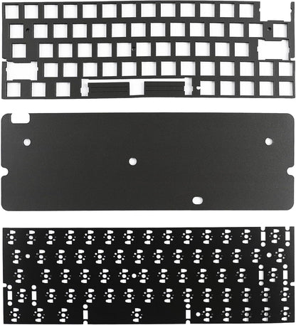 YMDK Keyboard Sound Dampening Foam 61 64 Layout 3-Piece Set Poron Silencer Pad Gasket Switches Dampener for Mechanical Keyboard