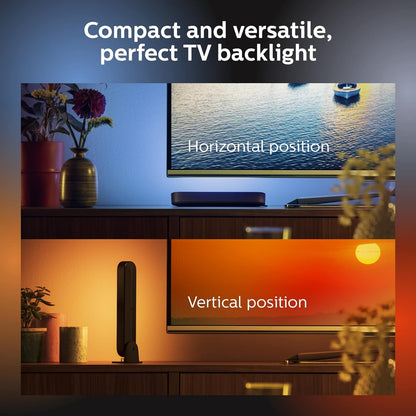 Philips Hue Smart Play Light Bar Base Kit, Black, 2 Pack, White & Color Ambiance LED Color-Changing Light Requires Bridge, Control with App, Works with Alexa, Google Assistant and Apple HomeKit