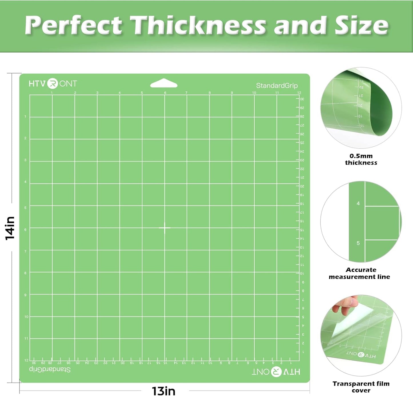 HTVRONT 5 Packs Self Healing Cutting Mat- 12" x 18” Double-Sided Cutting Mats for Crafts, A3 High-Density Sewing Mat with Grid for Fabric Quilting Modeling Hobby Scrapbooking Project