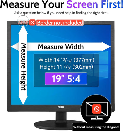 Peslv 15.6 Inch Laptop Privacy Screen Compatible With Lenovo Hp Dell Acer Asus Thinkpad Envy Xps, 16:9 Aspect Removable Anti Glare Blue Light Filter Protector, 15 In Computer Monitor Security Shield