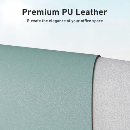 Aothia Non-Slip Waterproof PU Leather Desk Pad Protector for Mouse, Writing Desk, Office, Home, Laptop Blotter, 23.6" x 13.7", Black - Colors A