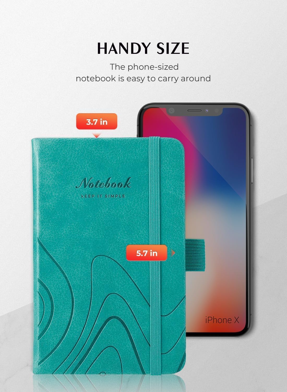 AISBUGUR Pocket Notebook, Small Notebook, 2-Pack Total 320 Pages,3.7" x 5.7" Pocket Notebook (2 Pack, Black1)