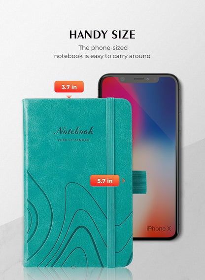 AISBUGUR Pocket Notebook, Small Notebook, 2-Pack Total 320 Pages,3.7" x 5.7" Pocket Notebook (2 Pack, Black1)