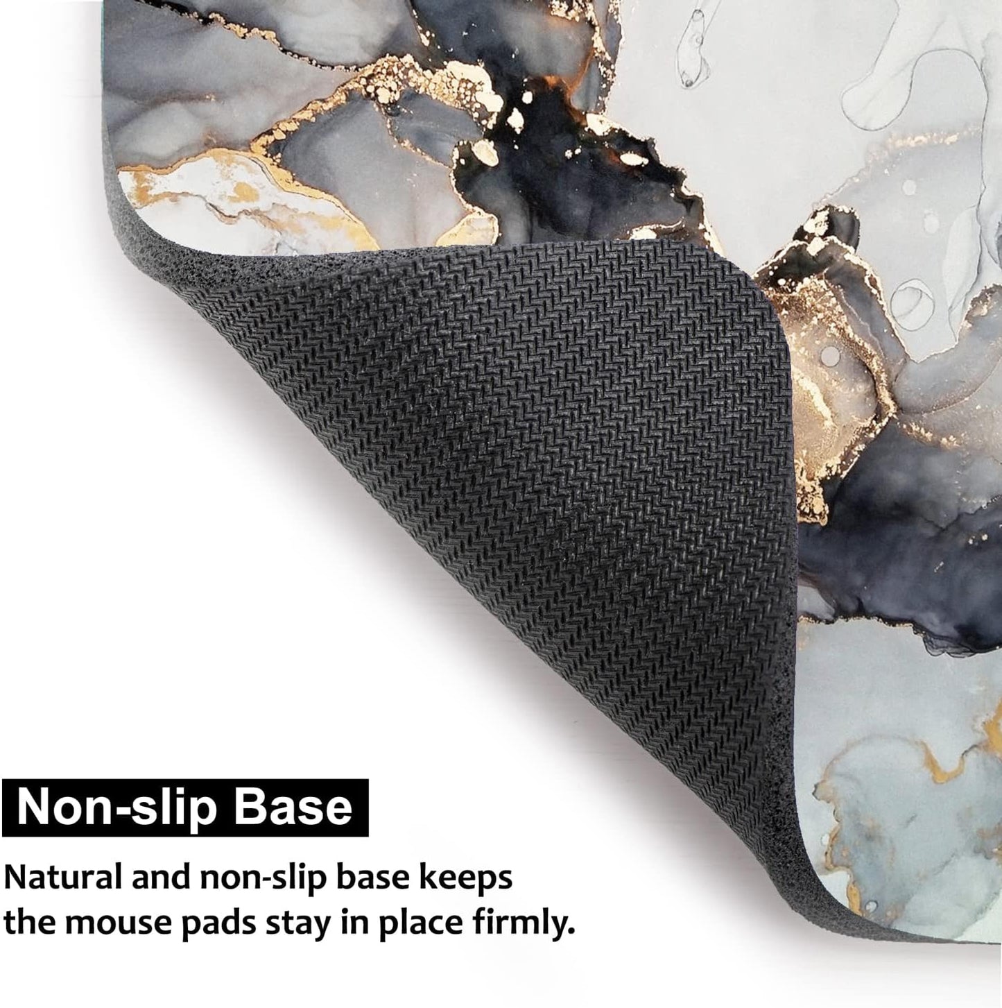 Audimi Small Mouse Pad 6 x 8 Inch, Mini Mouse Pad Thick for Laptop Wireless Mouse Home Office Travel, Portable & Washable (Black)