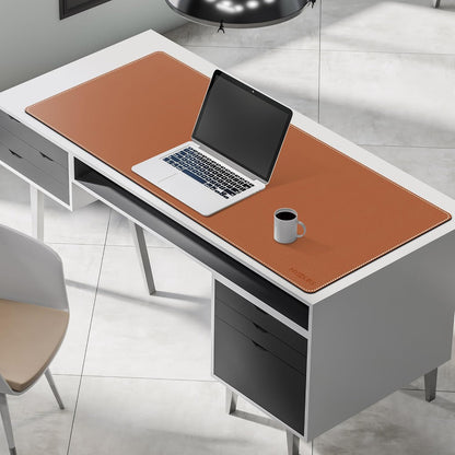 Mydours 40" x 20" Extra Large Desk Mat, PU Leather & Cork Desk Pad, Large XXL Desk Mouse Pad for Workstation, Office, Home, Computer Desk Mat with Keyboard & Mouse (Black)