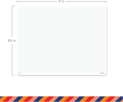Notsu Dot Grid Desk Notepad 2 Pack | Minimalist Dotted Memo Mouse Pads with Premium Thick Paper, Small 5.5" x 8.5"