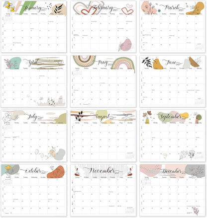 Guasslee Desk Calendar 2026-2027(Jun. 2026 - Dec. 2027), 19-Month School Year Compact Desktop & Wall Calendar, 14" x 11" Thick Paper Monthly Planner for Small Space, Home Office, Dorm & School