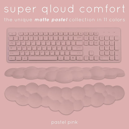 Purple Cloud Keyboard Wrist Rest – Create-ables Qloud Purple Wrist Rest for Computer Keyboard and Mouse, Ergonomic Memory Foam Wrist Pad with Non-Slip Base, Includes Cloud Mouse Pad