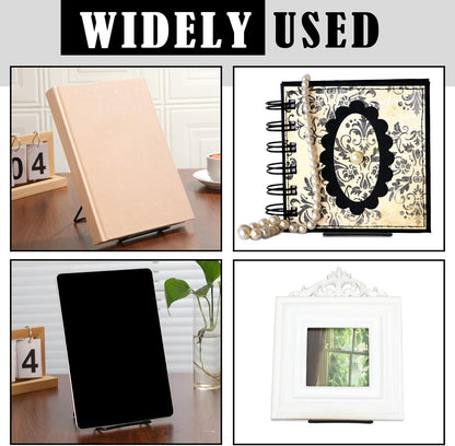 6 Pack 9.17 Inch Large Metal Book Stand for Display Adjustable Display Holder Easel Collector Stand for Home Office Back to School Books Frames Comic Plates Album CD Magazine