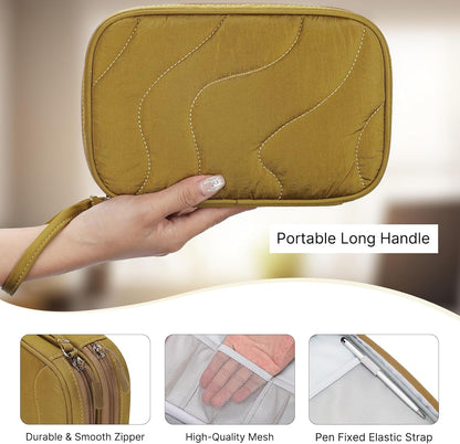 Skycase Tech Pouch - Lightweight Electronics Organizer Travel Case - Double Layers Cable Organizer - All-in-One Storage Bag for Charger, Cord, Phone, Flash Drive, Essentials - XL