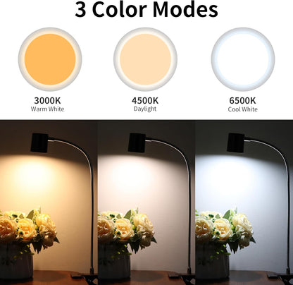 Dott Arts Desk Lamp,USB Clip On Light,Book Lights for Reading at Night,3 Color Modes,10 Brightness Clamp Lights,360° Gooseneck LED Reading Light for Books in Bed,Eye-Care for Home Office,Headboards