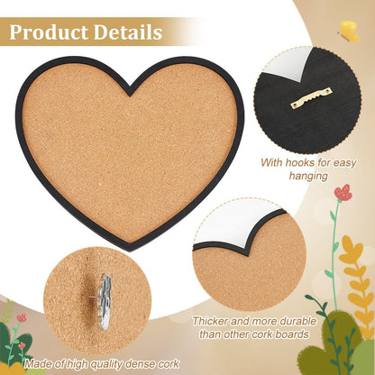 BENECREAT Pin Board Square Cork Board, 0.8inch Thick Bulletin Display Board Wall Mounted Cork Board for Brooch Pin Storage, Office Home Festival Wedding Decor, 7.8x7.8inch