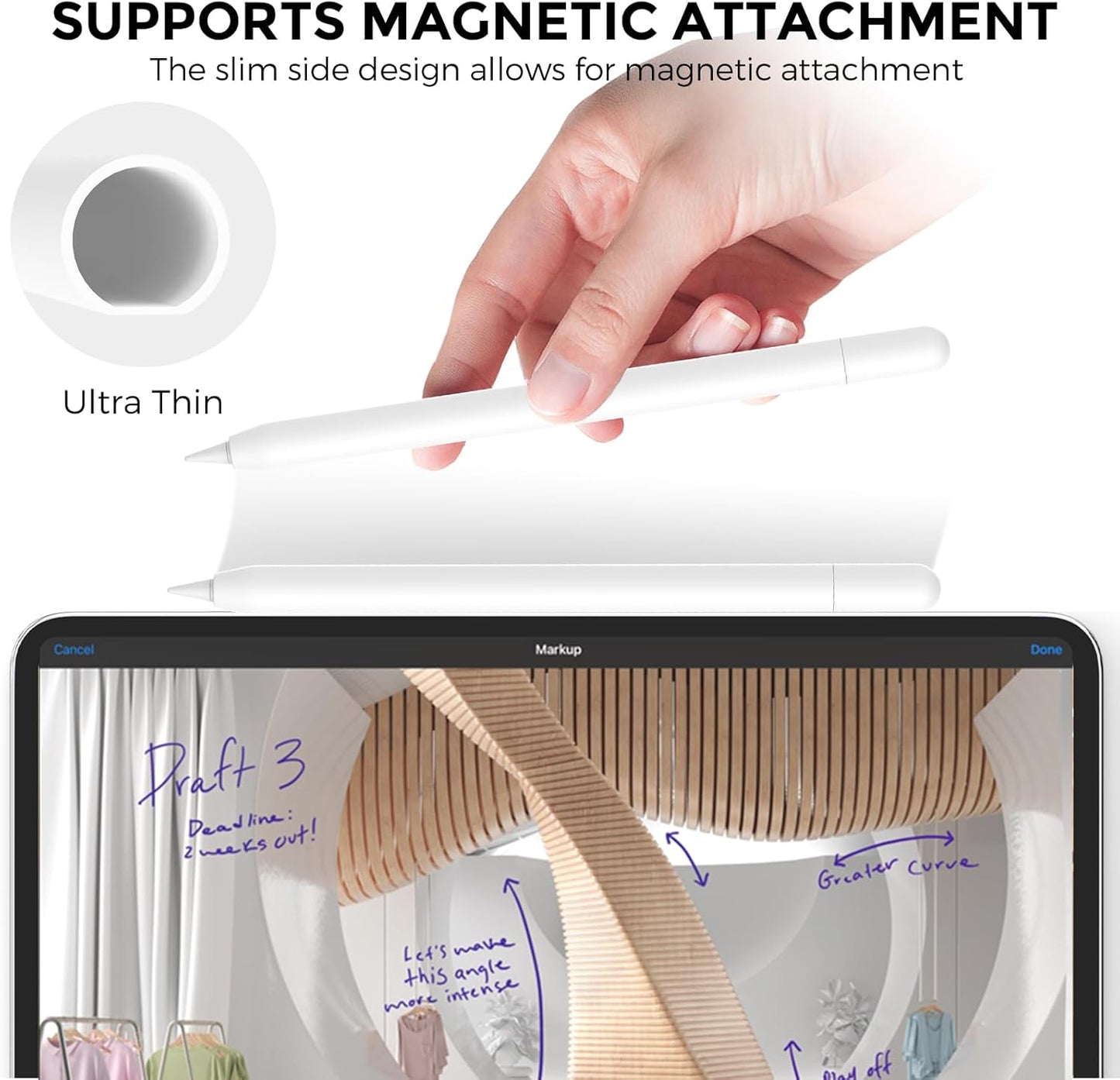 AhaStyle Silicone Case for Apple Pencil (USB-C) 2023 Ultra Thin Proteative Cover Skin Apple Pencil Sleeve Anti-Slip Grip Compatible with Apple Pencil USB C (Lavender)