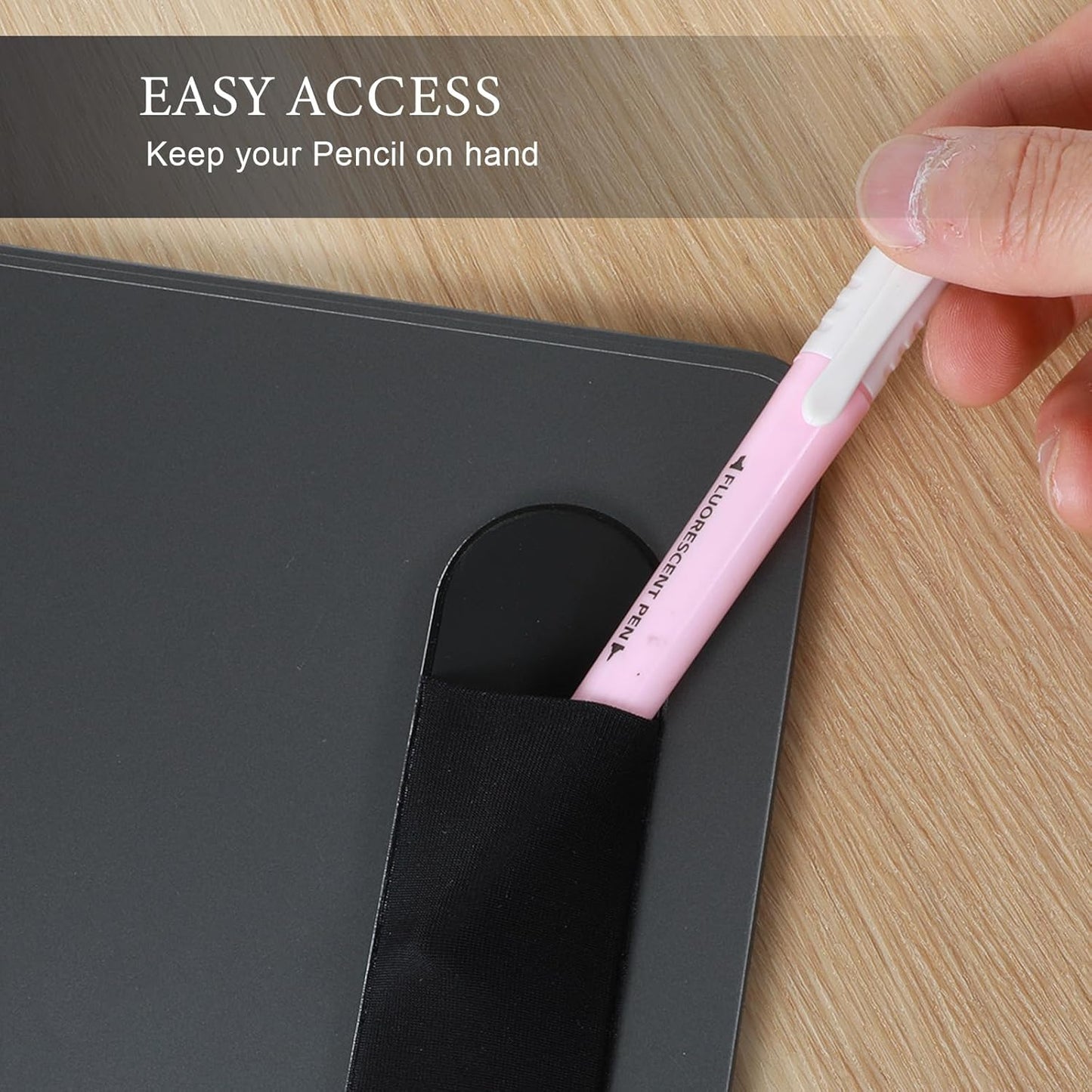 2PCS Pen Sleeve, Stylus Holder for Phone, Elastic Tablet Pen Holder for Tablets, Scratch, Dust and Shock Protection, Compatible with Pencil Pro, 1st/2nd Gen, USB-C, Black