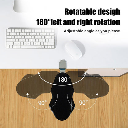 Computer Arm Rest for Desk, 180° Adjustable Rotating Desk Extender Tray, 90° Foldable Elbow Arm Support, Ergonomic Desk Arm Wrist Rest Shelf for Home and Office
