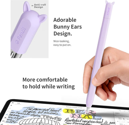 ELETIUO Silicone Case Compatible with Apple Pencil (USB-C),Protective Holder Grip Sleeve with Cap Accessories,Anti-Slip Cover Supports Magnetic Compatible with Apple Pencil 3rd Generation,Carrot