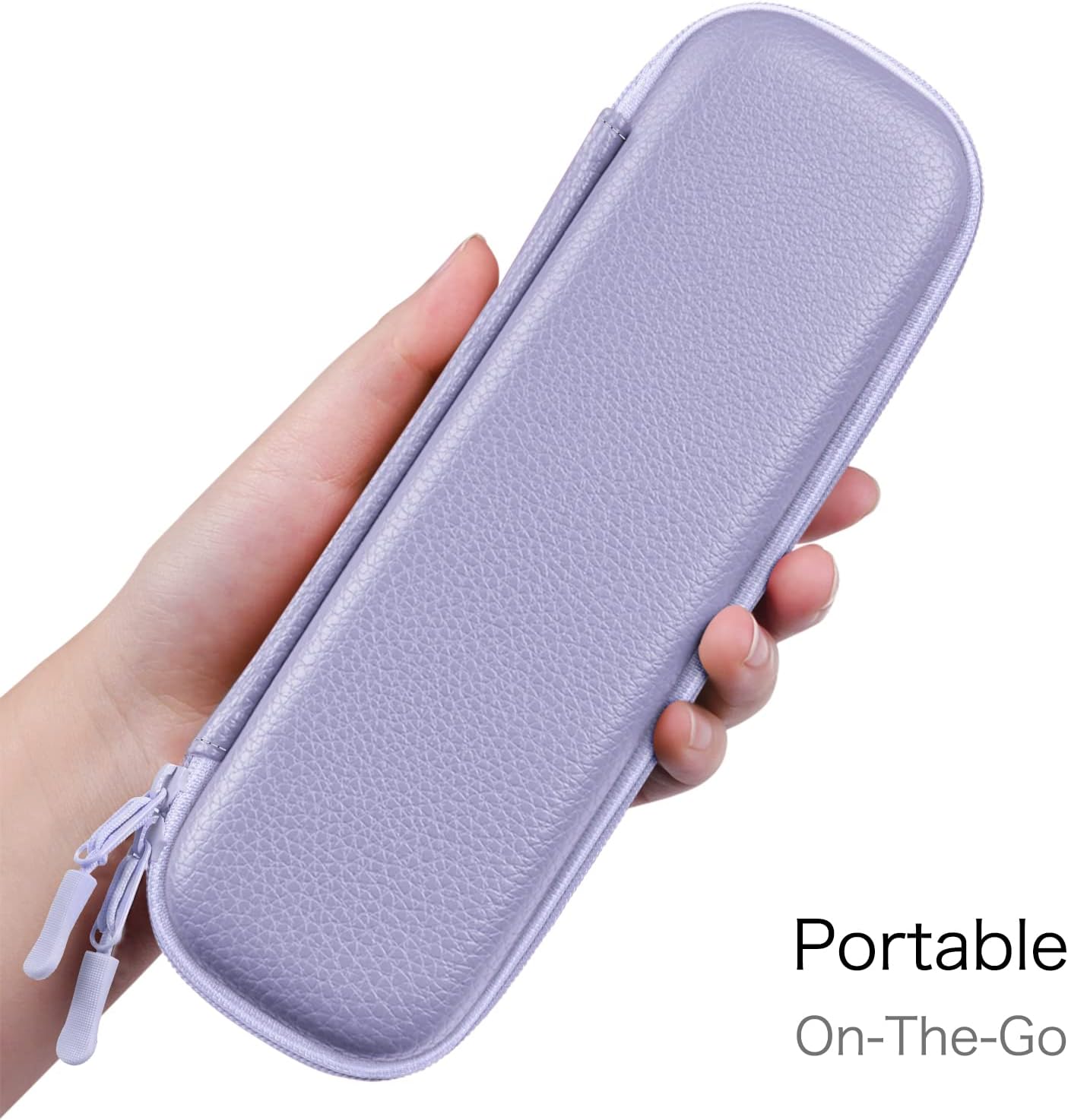 Fintie Holder Case for Apple Pencil Pro, Apple Pencil (USB-C / 1st / 2nd Generation), PU Leather Carrying Bag Sleeve Compatible with Pen, USB Cable, Samsung Stylus, Lilac Marble