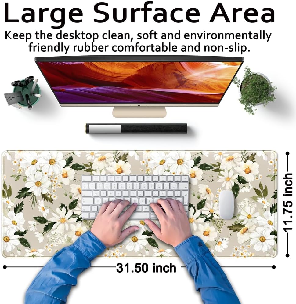 World Map Desk Mat Historical World Map Desk Pad Extra Large Computer Mouse Pad XL Black Topographic Mousepad Keyboard Pad for Desk Gaming Computer Laptop Office Non-Slip Desk Pad 31.5x11.8 in