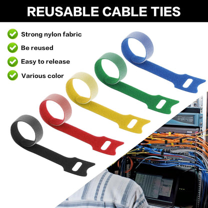 25 Pcs Silicone Cable Ties, Reusable Cable Straps Wire Organizer, Cable Management Cord Organizer for Fastening Earphone Phone Charger Home Office Desk Kitchen Appliances Cable Cords Wires