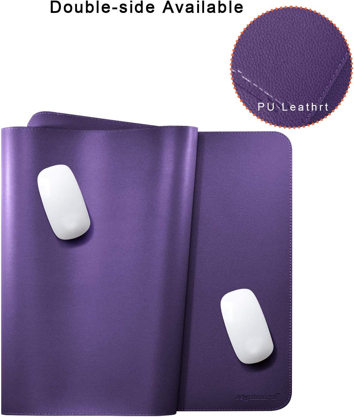 Mydours 40" x 20" Extra Large Desk Mat, PU Leather & Cork Desk Pad, Large XXL Desk Mouse Pad for Workstation, Office, Home, Computer Desk Mat with Keyboard & Mouse (Black)