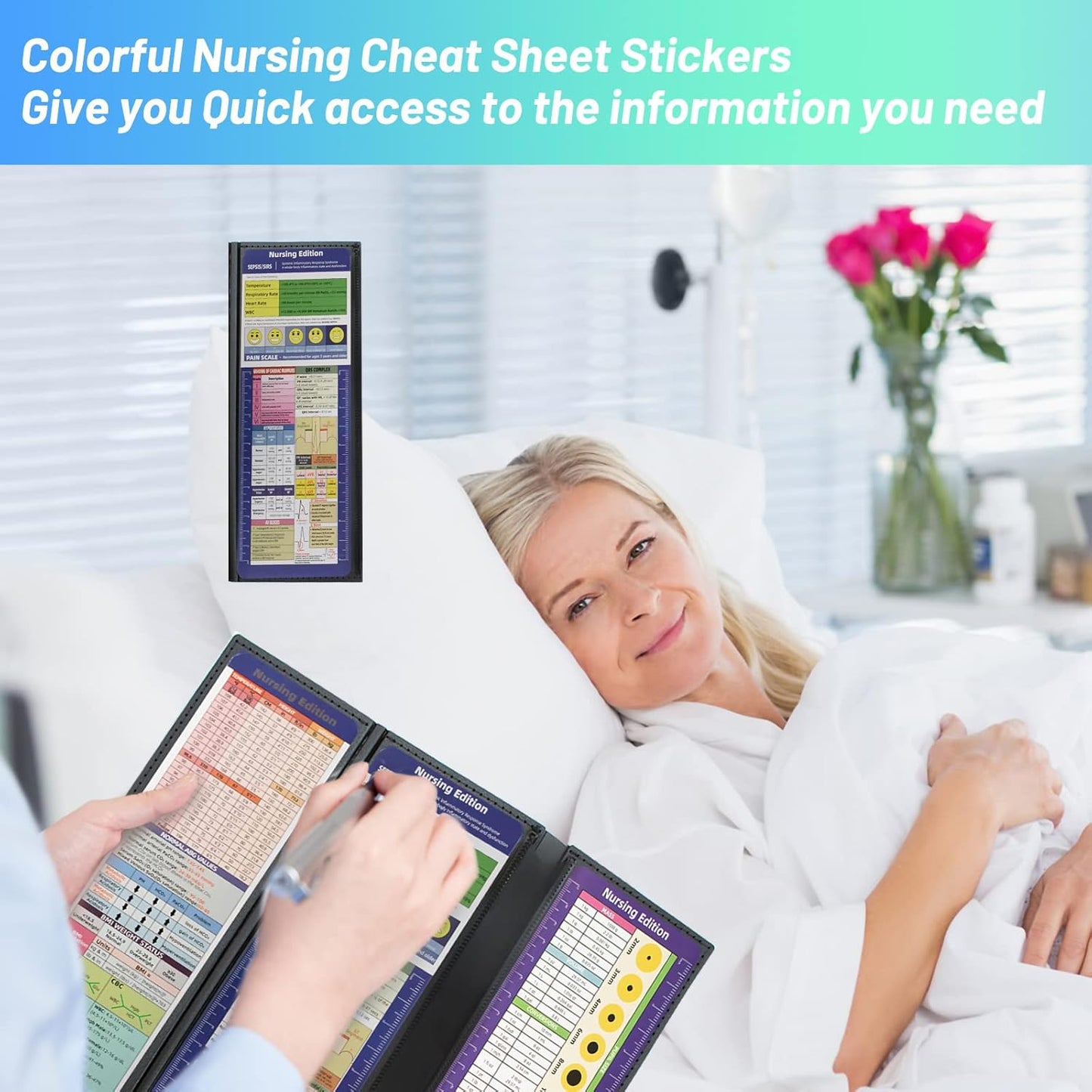 TWUTGAYW Nursing Clipboard, Portable Foldable Clipboard Pocket Size, 3 Layers Clip Board with Pen Holder for Students, Doctors, Nursing Edition clipboard with Elastic Band Notepad (Purple)