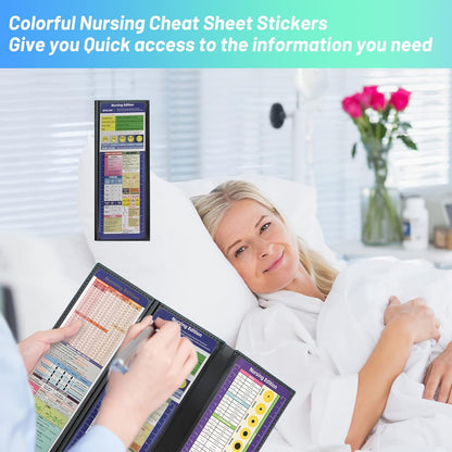 TWUTGAYW Nursing Clipboard, Portable Foldable Clipboard Pocket Size, 3 Layers Clip Board with Pen Holder for Students, Doctors, Nursing Edition clipboard with Elastic Band Notepad (Purple)