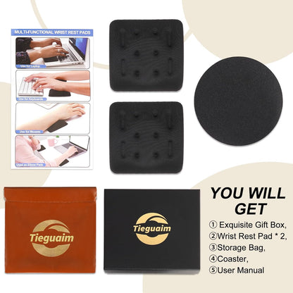 Ergonomic Wrist Rest for Laptop, Upgraded Laptop Wrist Support Pad for Computer Keyboard, Relieve Wrist Pain and Carpal Tunnel (Black)