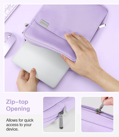 MoKo 13 Inch Tablet Sleeve Bag, Fits with 13 Inch New iPad Pro M5 & Air M4/M3, iPad Pro 12.9 M2&M1,Surface Laptop Go 12.4,Galaxy Tab S8+/S9+ 12.4,Handle Carrying Case with Shoulder Strap,Black &Gray