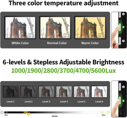 Zocelight Rechargeable A4 Tracing Light Box with Padded Case,Ultra Bright Led Light Pad with Physical Button,Wireless Light Board for Diamond Painting,Dimmable 9000LUX Lightbox for Tracing and Drawing