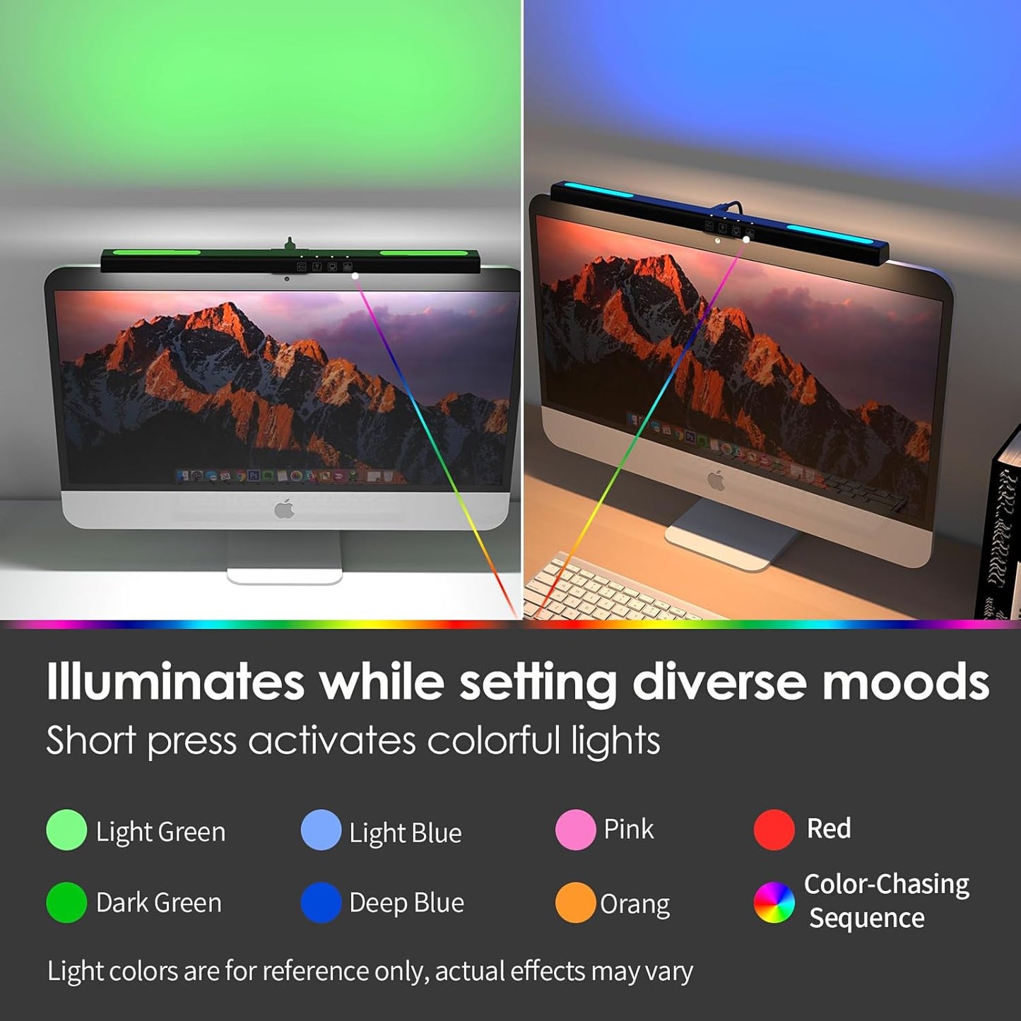 BY-J Computer Monitor Light Bar, Eye-Care USB Reading LED Task Lamp with Touch Control, Fit for Curved Monitor, No Screen Glare Dimmable Desk Lamp Computer Monitor Light Bar for Screen Home Office