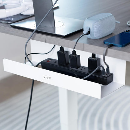 VIVO Under Desk 17 inch Cable Management Tray, Power Strip Holder, Cord Organizer, Wire Tamer for Office and Home, Black, DESK-AC06-1C