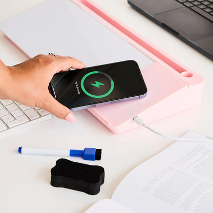 Desktop Dry Erase Board with Charger