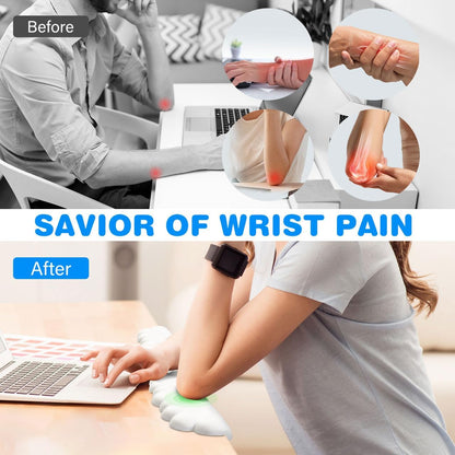 JIKIOU L-Shaped Desk Elbow Pad for Desk, Memory Foam Elbow Support Padding with Non-Slip, 2 Pack Ergonomic Desk Edge Cushion, Wrist Comfort Support for Office Home Black