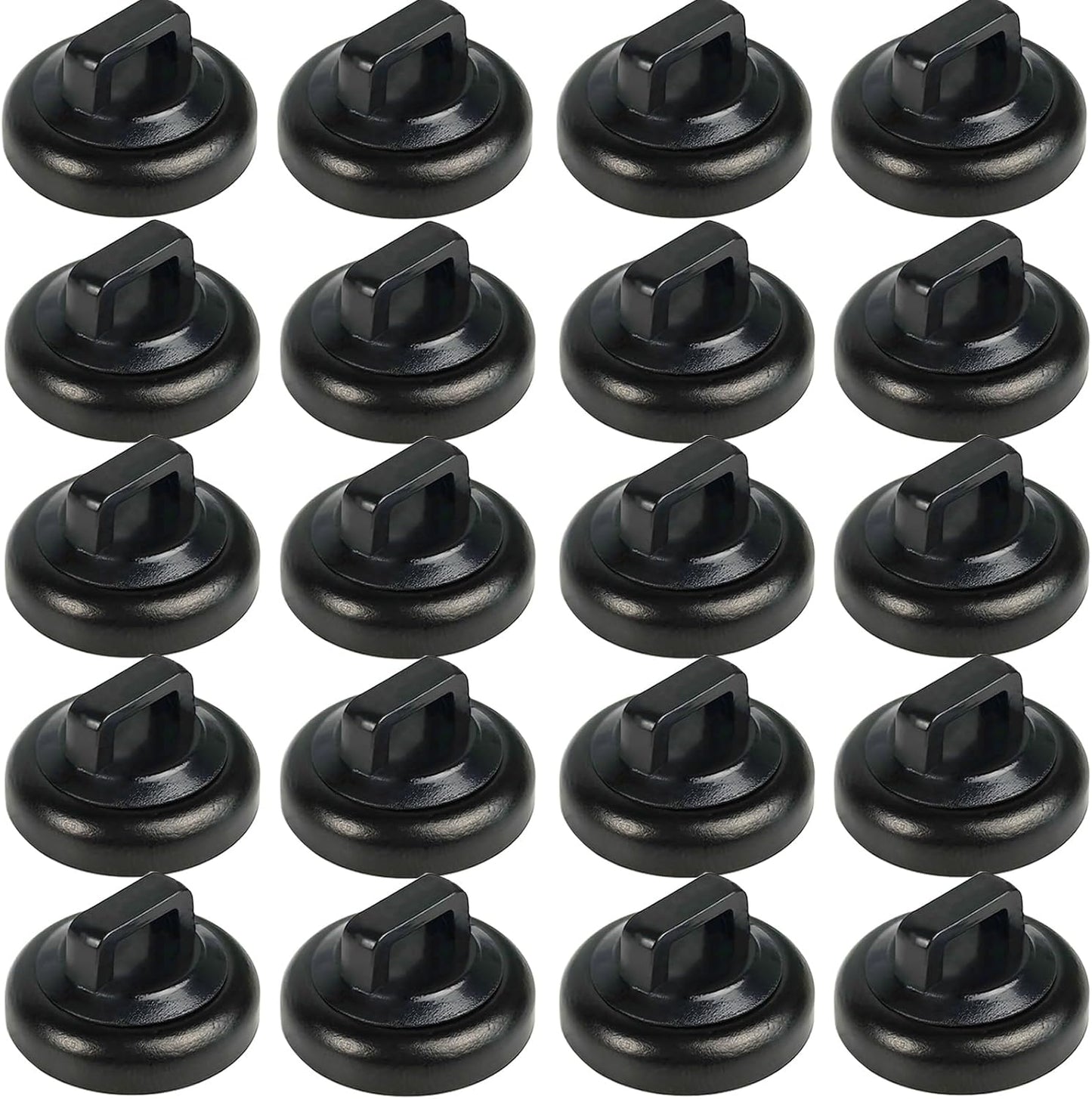 Magnet Zip Tie Mount Clips Magnetic Zip Ties Mount Base Holder Strong Wire Cable Holder Mount Wire Clips Management for Home Office Marine Electrical Wiring (D19 20 Pcs)