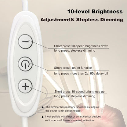 USB Light Strip Warm White 3000K CRI 92+ Small Dimmable COB LED Strip Light Cuttable 5V USB Powered 6 ft 10W for TV Backlight Cabinet Bedroom Indoor DIY Lighting Project