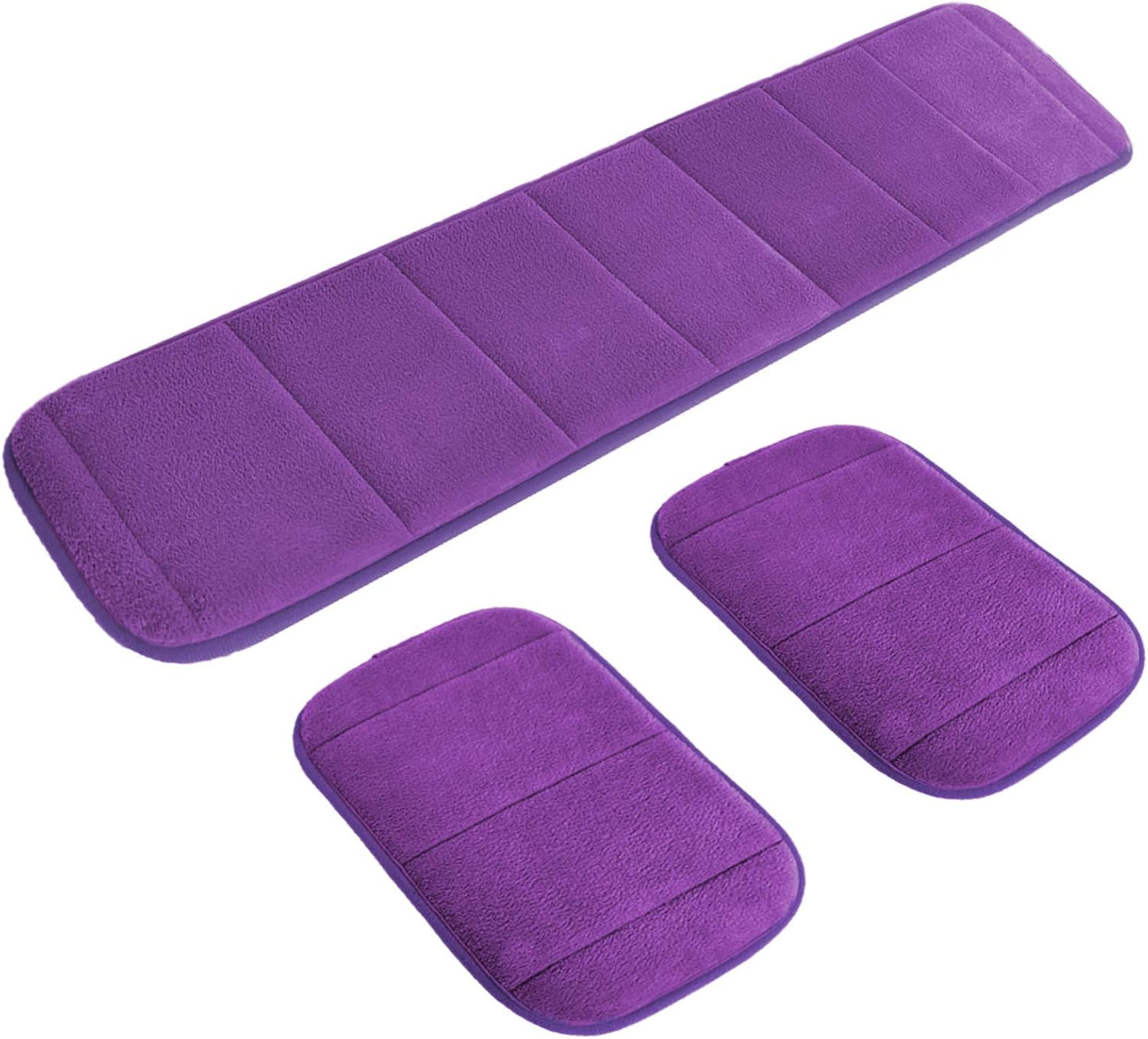 AUHOKY 2 Sets Ergonomic Computer Wrist Pad - Long & Short Size Combination Keyboard Rest Elbow Support Mat for Office, Desktop, Working, Gaming - Memory Foam Relieve Elbow Pain (Brown)