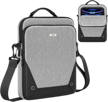 MoKo 9-11 Inch Tablet Sleeve Bag 360° Protetive Carrying Case Compatible with iPad 10th 10.9, iPad Air 5/4th 10.9, iPad 9/8th 10.2, iPad Pro 11, Tab S8/S9 11, with Handle and Shoulder Strap, Black