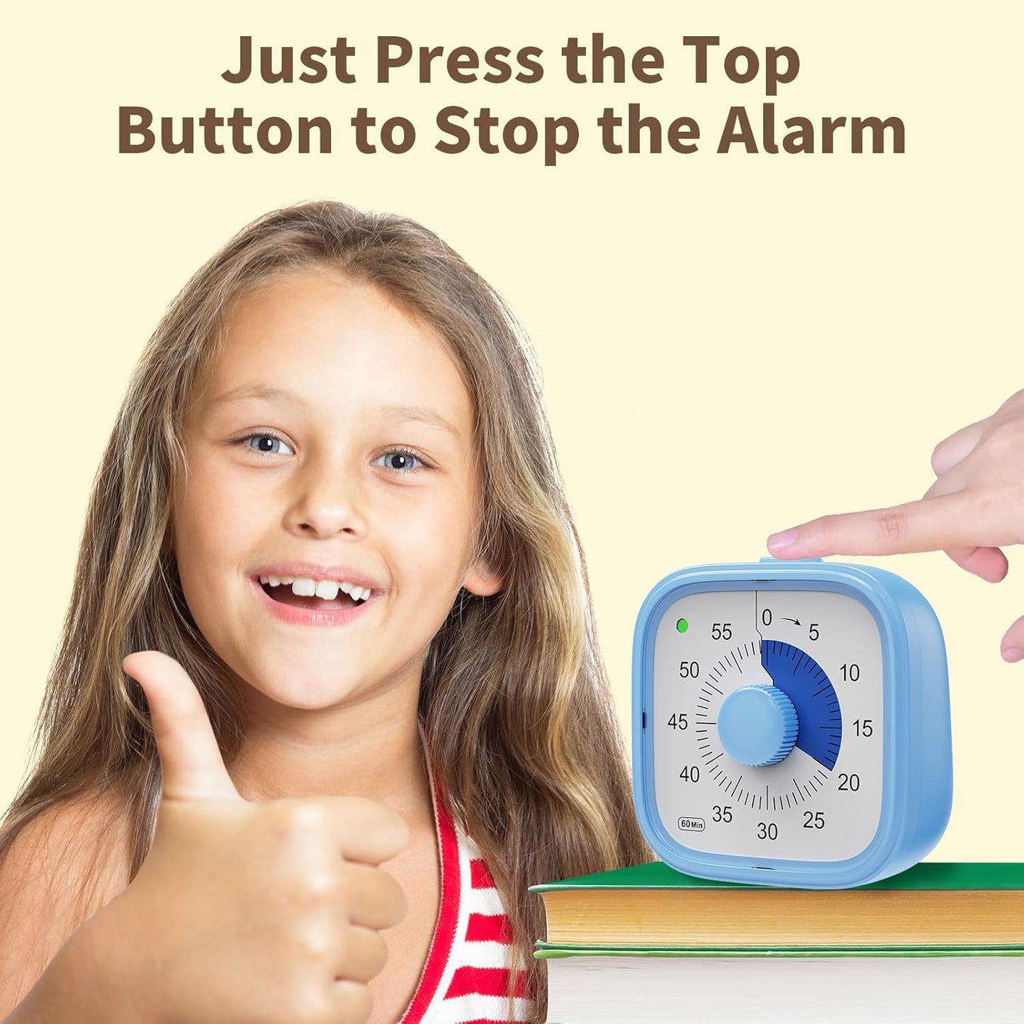 Visual Timer, Pomodoro Timers for Kids Adults, 60-Minute Countdown Desk Timer for Productivity, Silent ADHD Timer for Kids Toddlers, Kitchen for Cooking