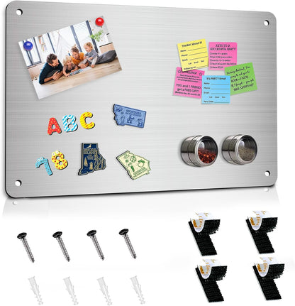 2Pack Magnetic Board 17.5" x 11.4" Magnet Bulletin Board is Suitable for displaying Notes, Photos,Magnetic Letters,Suitable for Walls, refrigerators, cabinets, etc