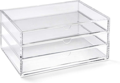 Osco X-Small Clear Acrylic Triple Drawer, (X-Small), A3274
